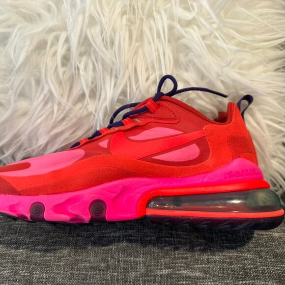 Nike Air Max 270 React in Mystic Red/Pink Blast/Habanero Red/Bright Crimson 8.5 - Picture 7 of 10